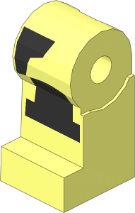 Minifig Leg Right with Silver Armour Sides and Knee Pads Pattern