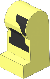 Minifig Leg Left with Silver Armour Sides and Knee Pads Pattern
