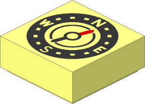 Tile  1 x  1 with Compass Pattern
