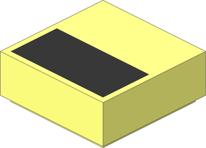 Tile  1 x  1 with Black Rectangle Stripe Pattern