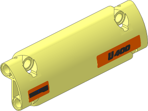 Technic Panel Smooth 11 x  2 x  3 with "BLUETEC 5" and "U400" sticker