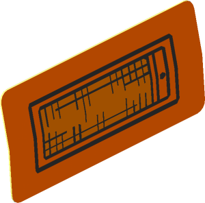 Sticker  0.8 x  1.8 Turn Indicator Left on Orange (Formed)