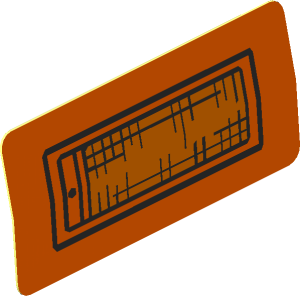 Sticker  0.8 x  1.8 Turn Indicator Right on Orange (Formed)