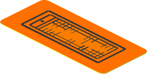 Sticker  0.8 x  1.8 Turn Indicator Right on Orange