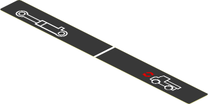 Sticker  0.8 x  7.6 with Pneumatic Cylinder and Truck Diagram
