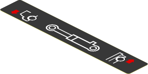 Sticker  0.8 x  5 with Pneumatic Cylinder / Half Trucks Diagram