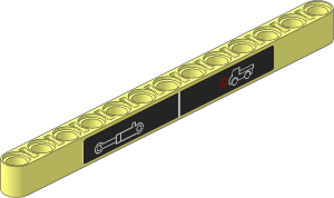 Technic Beam 13 with Pneumatic Cylinder and Truck Diagram Sticker