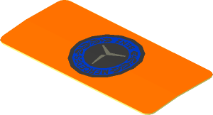 Sticker  0.8 x  1.8 with Mercedes-Benz Logo (Formed)