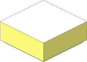 Tile  1 x  1 with White Top Pattern