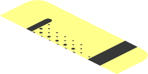 ~Sticker  0.8 x  1.9 with Black Air Vent on Transparent Background Right - Upper Section 1