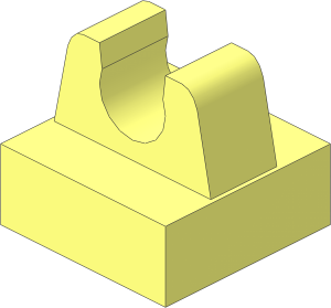 Tile  1 x  1 with Clip with Rounded Tips