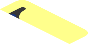 ~Sticker  0.8 x  1.9 with Black and Dark Blue Headlamp on Transparent Background Right - Upper Section 1
