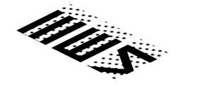 ~Sticker  0.8 x  1.9 with Black "PORSCHE INTELLIGE PERFORM" on Black Halftone Stripes on White Background - First Face