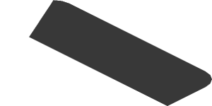 ~Sticker  0.8 x  1.9 with Red Arrow and Black Triangle on White Background Left - First Face