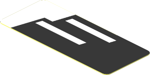Sticker  0.8 x  1.9 with Headlight on Black and White Background Left
