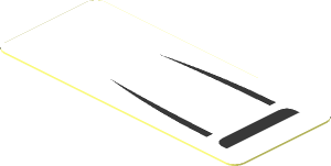 Sticker  0.8 x  1.9 with Black Airscoope on White Background