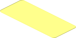 ~Sticker  1.9 x  0.8 with Red Arrow and Black Triangle on White Background Left - Bottom Face (Obsolete)