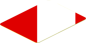 Sticker  1.7 x  1.3 Red/White Diagonal Stripes Left Up