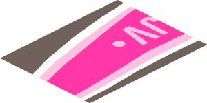 ~Sticker  0.8 x  4.0 with "3063-JV" and Magenta Shooting Star, Right - Second Face