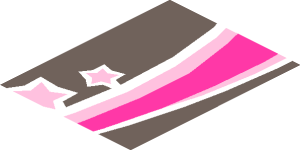 ~Sticker  0.8 x  4.0 with "3063-JV" and Magenta Shooting Star - Third Face