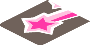 ~Sticker  0.8 x  4.0 with "3063-JV" and Magenta Shooting Star - Fourth Face