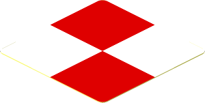 Sticker  1.8 x  1.8 with Red and White Squares