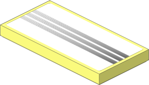 Tile  2 x  4 with Black Halftone Stripes on White Background Sticker