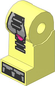 Minifig Leg Right with Robot Limbs and Talons (Kraangdroid 2013) Pattern
