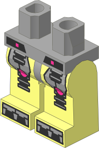 Minifig Hips and Legs with Robot Limbs and Talons (Kraangdroid 2013) Pattern