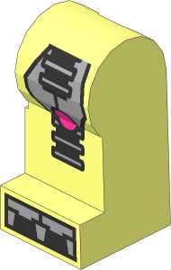 Minifig Leg Left with Robot Limbs and Talons (Kraangdroid 2013) Pattern