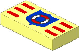 Tile  1 x  2 with Coastguard Pattern
