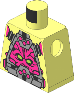 Minifig Torso with Kraang and Control Harness (2013) Pattern