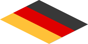Sticker  2.4 x  3 with Germany Flag