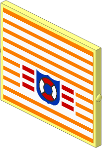 Glass for Window  1 x  4 x  3 without Handle with Coast Guard Logo Sticker