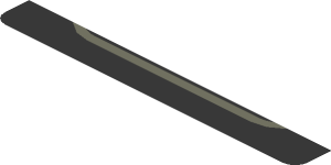 ~Sticker  1.9 x  1.8 with Dark Grey Exhaust Pipes on Black Background and Black "CORVETTE" on Yellow Background - Upper Section 6
