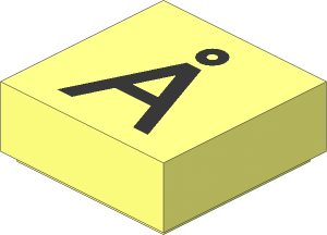 Tile  1 x  1 with Silver "Å" Pattern