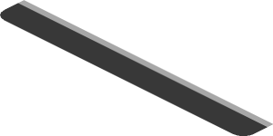 ~Sticker  1.9 x  1.8 with Black Ford Text in Grey Stripe on Black Background - Sixth Face