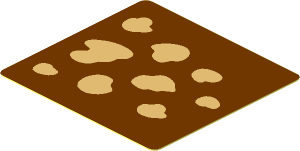 Sticker  1.8 x  1.9 with Tan Spots