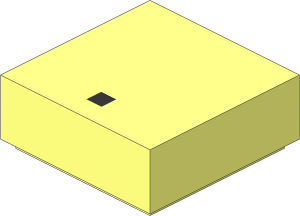Tile  1 x  1 with Silver "." Pattern