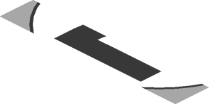 ~Sticker  1.9 x  1.8 with Black Number 2 in White Disc on Grey Background - Fifth Face