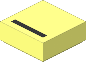 Tile  1 x  1 with Silver "_" Pattern