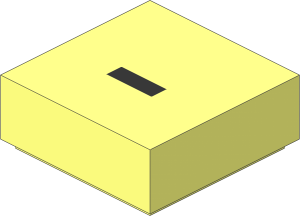 Tile  1 x  1 with Silver "-" Pattern