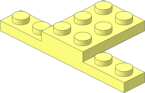 Plate  1 x  6 with  2 x  3  Top Extension