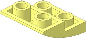 Slope Brick Curved  2 x  2 x  0.667 Inverted