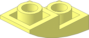 ~Slope Brick Curved  2 x  1 x  0.667 Inverted - Bottom Part