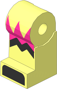 Minifig Leg Right with Female Clockwork Robot Pattern