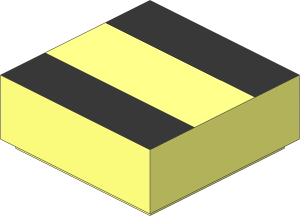 Tile  1 x  1 with Black Stripes Pattern
