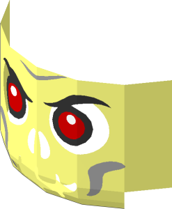 ~Minifig Head Skull Undead with Red Eyes Common Pattern