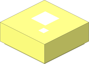 Tile  1 x  1 with Two White Squares Pattern