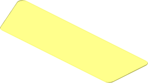 ~Sticker Back  0.8 x  2.5 Trapezoidal